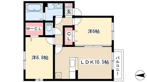 サンセール メゾン【1階】の間取り