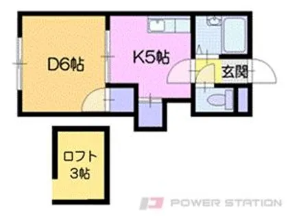エステートライフ松ヶ枝【1階】の間取り