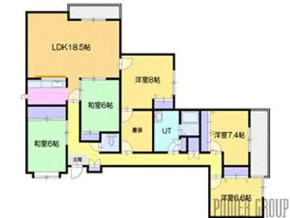 スカイヒルズ末広8【3階】の間取り