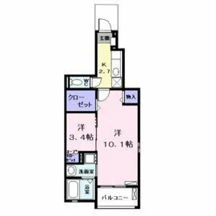 エターナル Ⅰ【101号室】の間取り