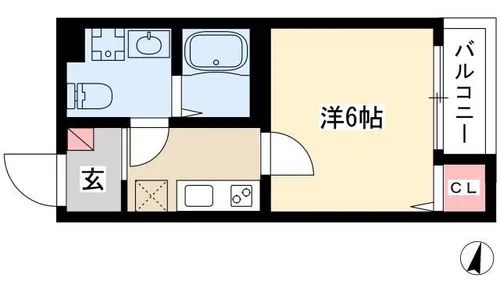 supersunny 日比野【302号室】の間取り
