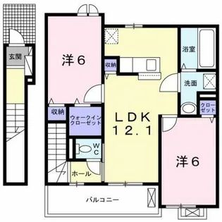 カトルセゾンS【2階】の間取り