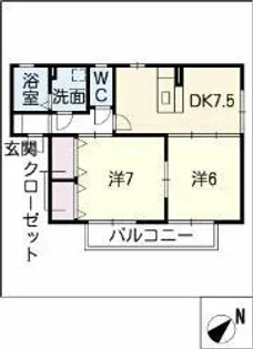 ルミエール植出【2階】の間取り
