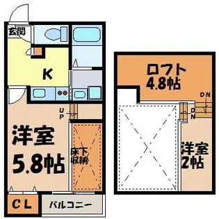 ヴィサージュ新栄【1階】の間取り