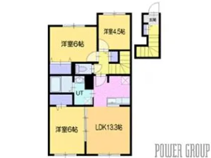 ノルド・北柏木Ⅱ【2階】の間取り