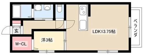 ポラリス【B103号室】の間取り