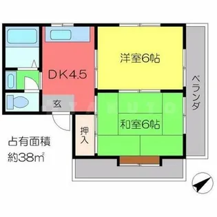 サンルート岩倉【2階】の間取り