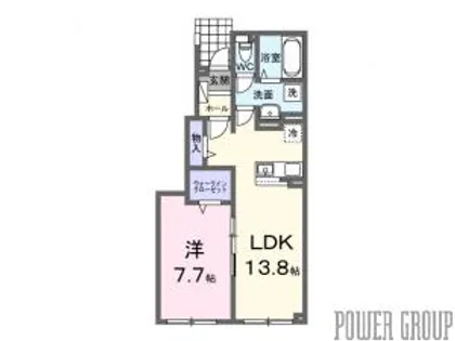 ペリエールⅠ【1階】の間取り