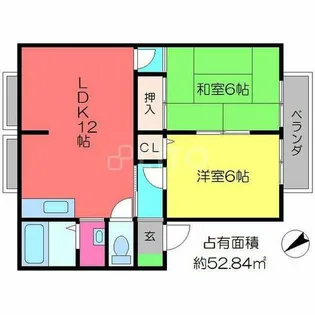 パティオハイツ【1階】の間取り