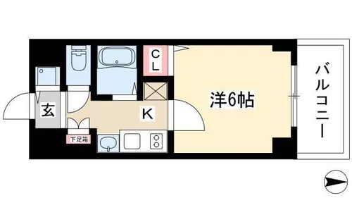 プレサンスNAGOYA桜通ビッグビート【8階】の間取り