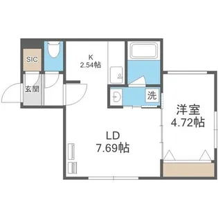 シエル琴似【2階】の間取り