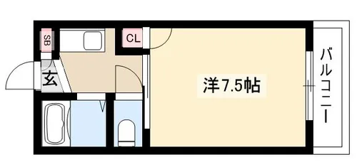 富士レイホービル第二【102号室】の間取り