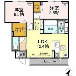 ウェストテラス大西【1階】の間取り