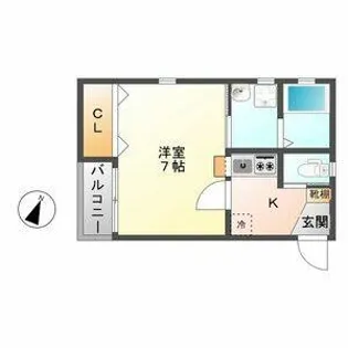 ecru un studio【101号室】の間取り