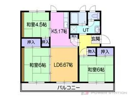 PLAUD ZENIBAKO(プラウド・ゼニバコ)【1階】の間取り