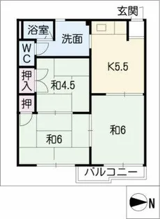 フォーブル吉岡【2階】の間取り