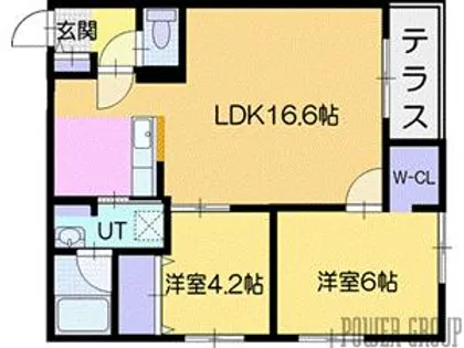 Walpole Park 千歳(ウォルポールパーク)【1階】の間取り