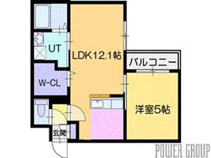 Walpole Park 千歳(ウォルポールパーク)【2階】の間取り