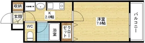 シャインビュー新大阪【6階】の間取り