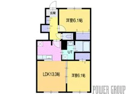 ノルド・北柏木Ⅰ【1階】の間取り