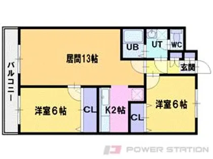 江別幸町ビル【6階】の間取り