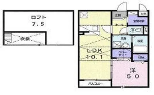 ライゼ諸福【205号室】の間取り