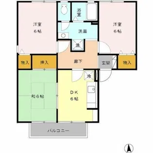 ジュネスコート B棟【1階】の間取り