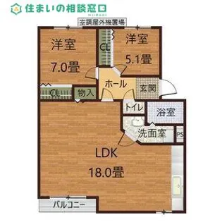 愛知県西尾市住崎2丁目【マンション】の間取り
