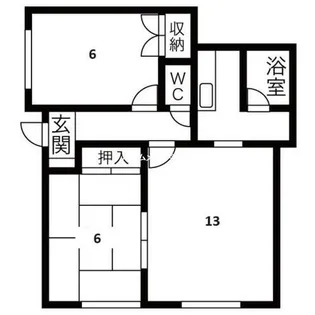 北海道札幌市手稲区稲穂三条7丁目【アパート】の間取り