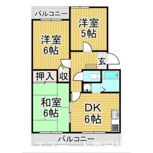 福岡県春日市春日公園8丁目【マンション】の間取り