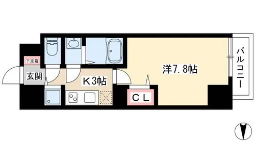 ロイヤルピジョン ライズ【8階】の間取り