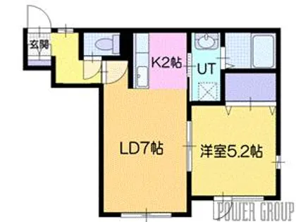 サフィール信濃【1階】の間取り