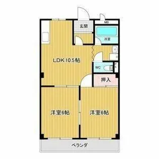 パティオ野並【4階】の間取り