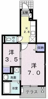 フォレストコートⅡ【1階】の間取り