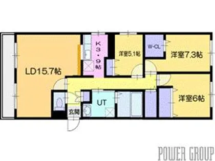 WELL BRIGHT東雲 RESIDENCE【2階】の間取り