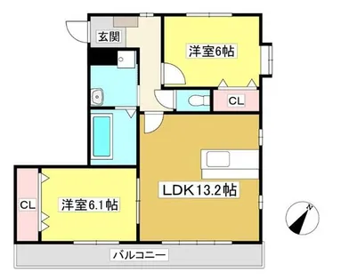 サンシャインB&T【301号室】の間取り