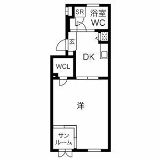 レインボーカーサ内田橋【3階】の間取り