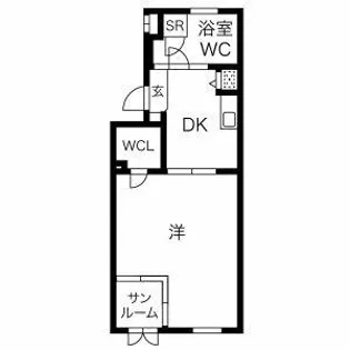 レインボーカーサ内田橋【3階】の間取り