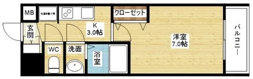 Luxe東三国α【3階】の間取り