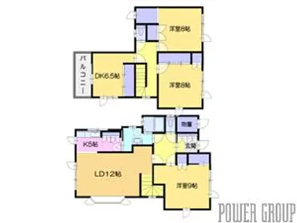 北海道小樽市桜5丁目【一戸建】の間取り