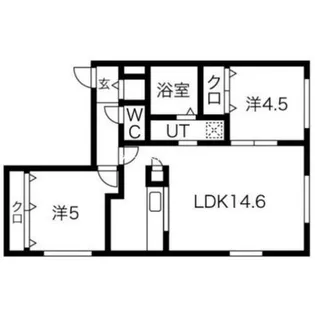 北海道札幌市手稲区新発寒四条5丁目【アパート】の間取り