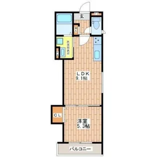 ラモーナ巽北Ⅱ【1階】の間取り