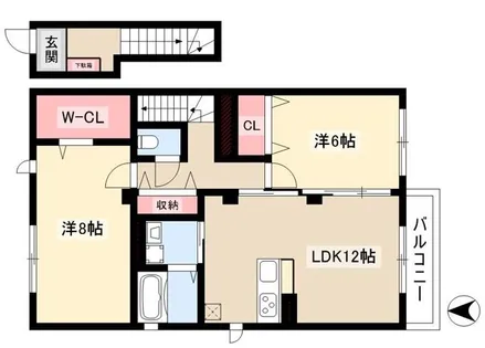 グレイス西味鋺【201号室】の間取り