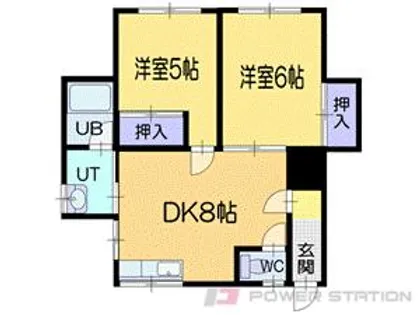 本間アパート【1階】の間取り