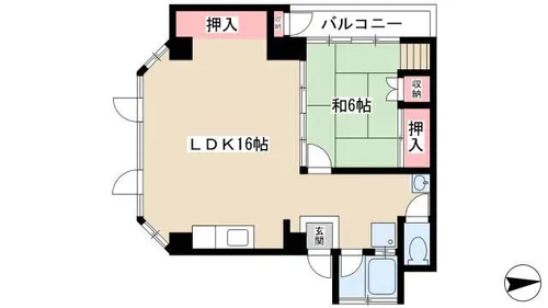 今居ビル【301号室】の間取り