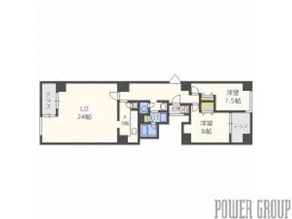 エルミタージュユリ【4階】の間取り