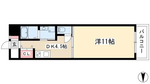 J-レジデンス栄Ⅱ【603号室】の間取り