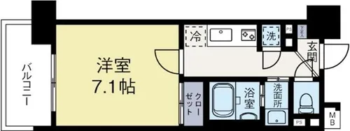 ウィルドゥ中洲【10階】の間取り