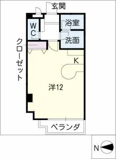 ラヴィアンムロガ【405号室】の間取り