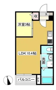 Warren matsubaraⅠ (ウォーレンマツバラ ワン)【2階】の間取り